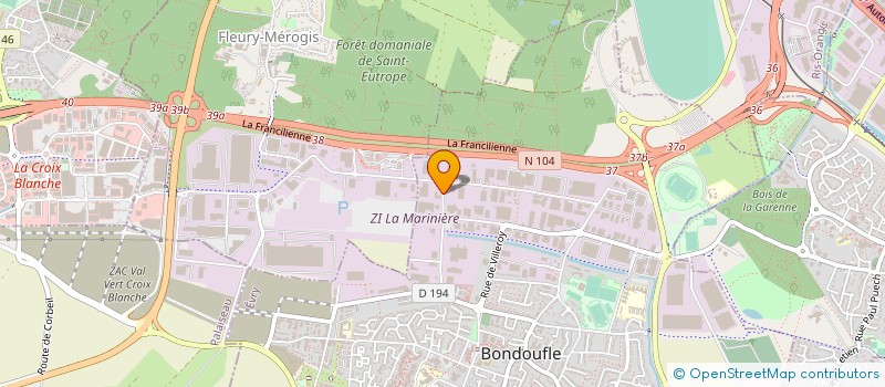 localisation de l'entreprise OPALES CARTONNAGE & IMPRESSION à BONDOUFLE