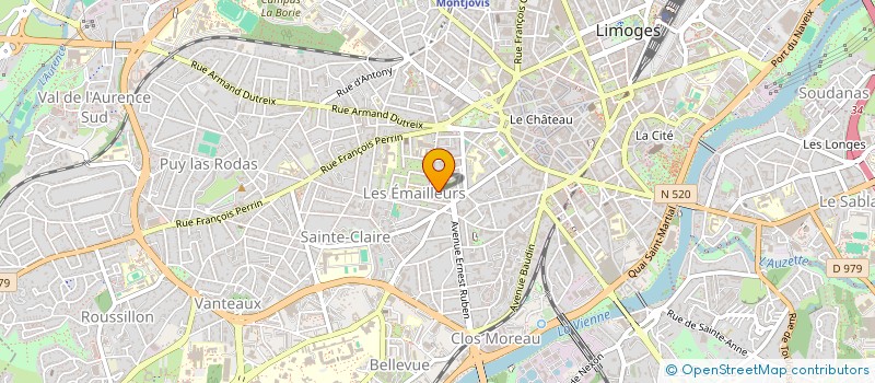 localisation de l'entreprise OPALIE à LIMOGES