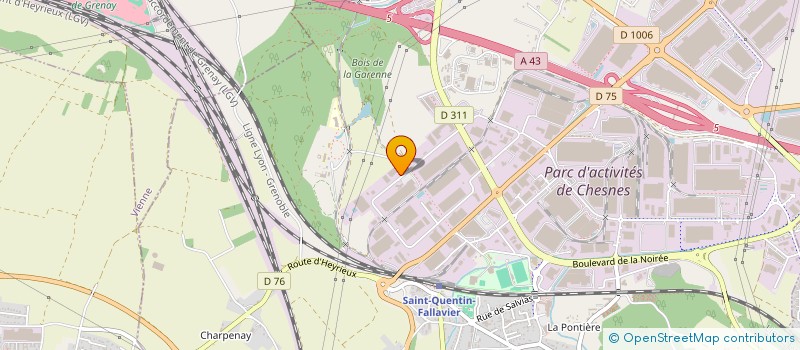 localisation de l'entreprise OPALINE à SAINT-QUENTIN-FALLAVIER