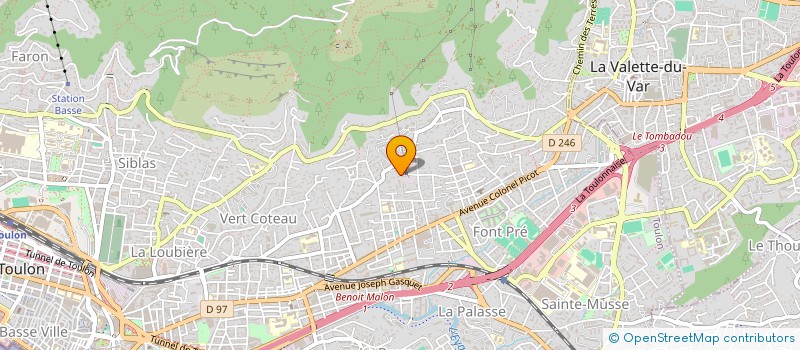 localisation de l'entreprise OPALINE  TOULON