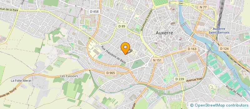 localisation de l'entreprise OPALINE à AUXERRE