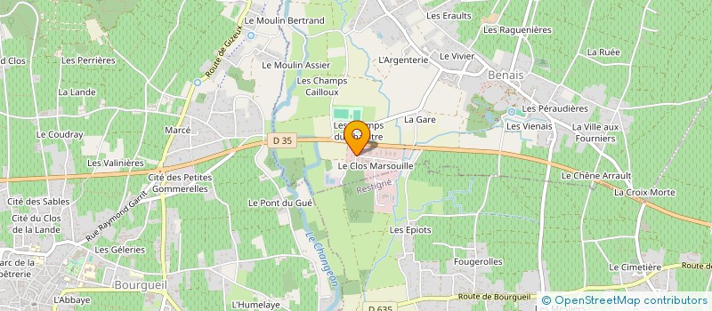 localisation de l'entreprise OPALINE  BENAIS