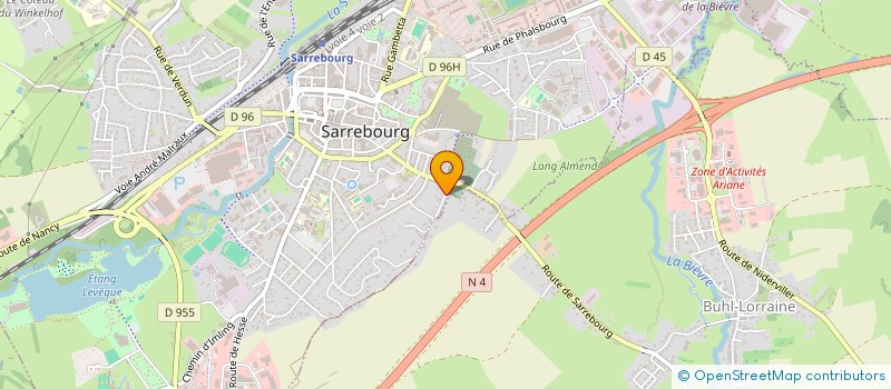 localisation de l'entreprise OPALINE à SARREBOURG