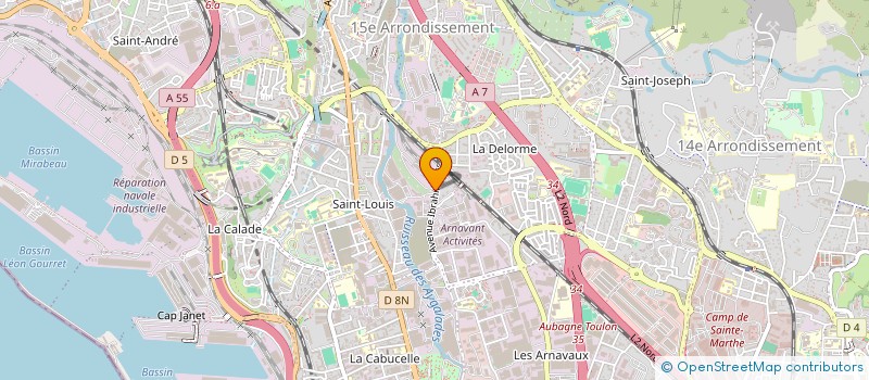 localisation de l'entreprise OPCA DE LA CONSTRUCTION PROVENCE ALPES COTE D'AZUR ET CORSE à MARSEILLE 15EME