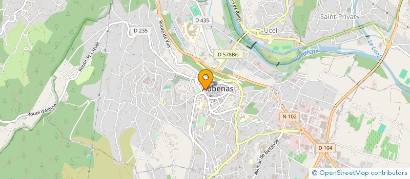 localisation de l'entreprise OPEN INFORMATIQUE  AUBENAS