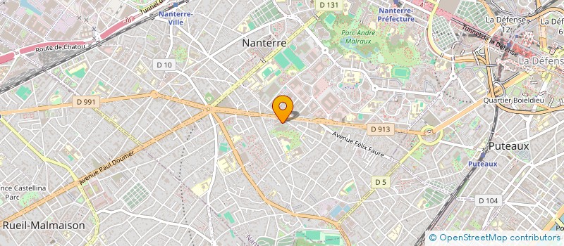localisation de l'entreprise OPEN LIGHT à NANTERRE