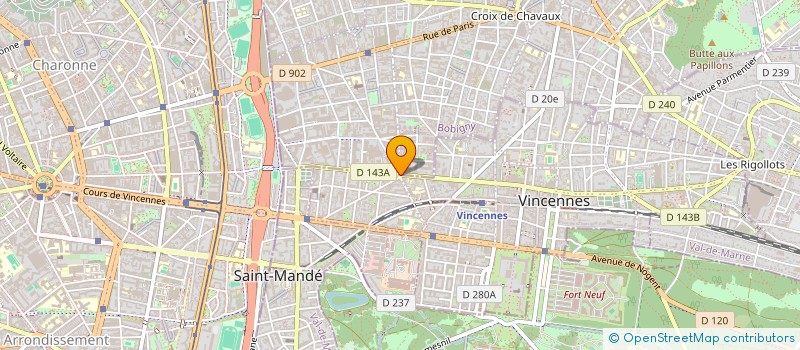 localisation de l'entreprise OPEN TECHNICS CONSULTING à VINCENNES