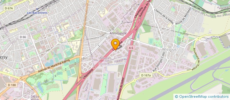 localisation de l'entreprise OPENTOSOFT à ANTONY