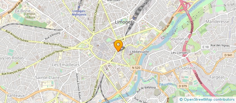 localisation de l'entreprise OPENWAYS à LIMOGES