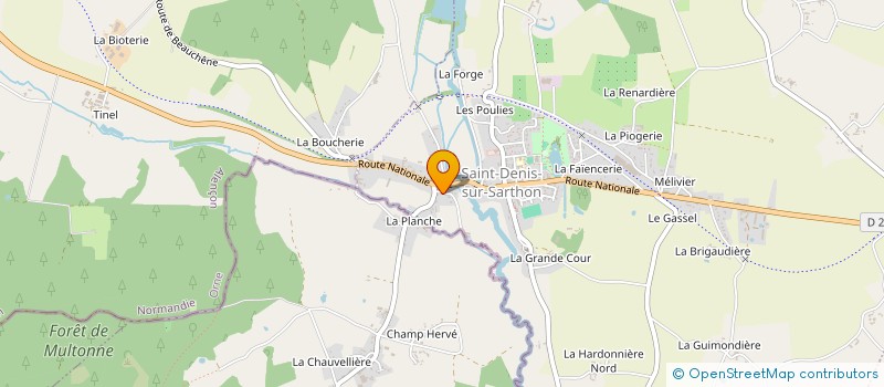 localisation de l'entreprise OPERA à SAINT-DENIS-SUR-SARTHON