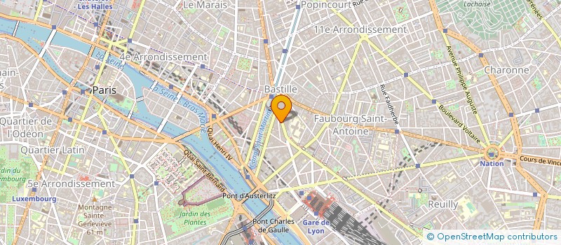 localisation de l'entreprise OPERA BASTILLE SARL  PARIS