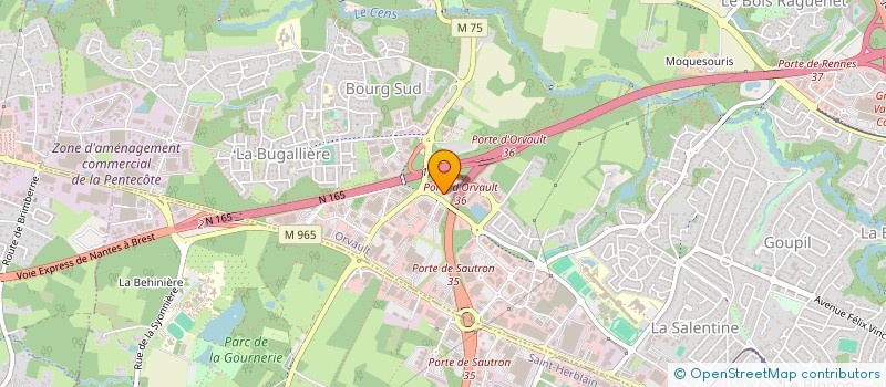 localisation de l'entreprise OPERIS à ORVAULT
