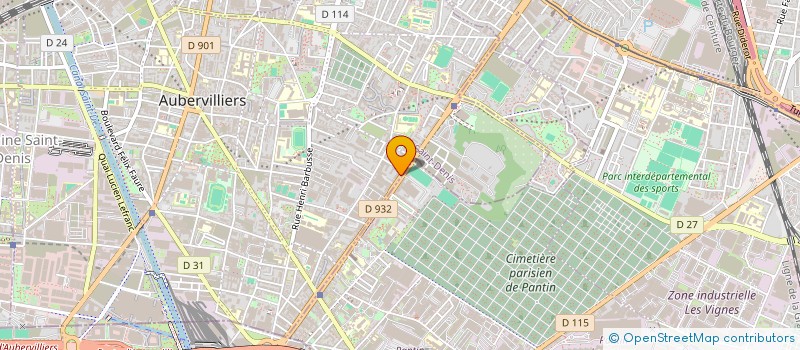 localisation de l'entreprise OPERNET à AUBERVILLIERS