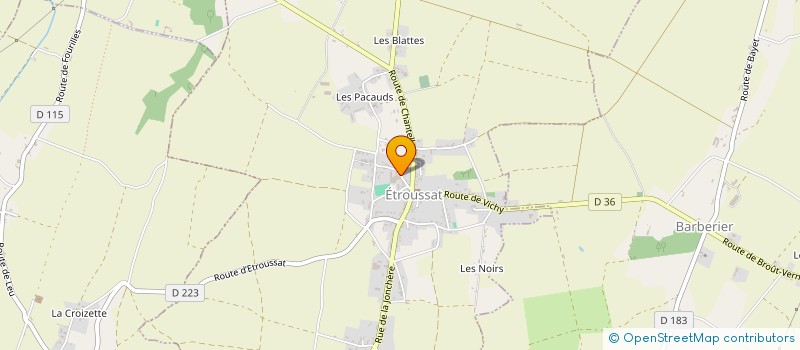 localisation de l'entreprise OPEX à ETROUSSAT
