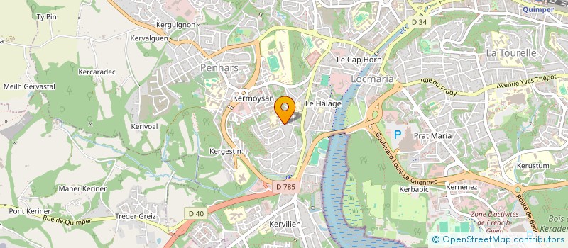 localisation de l'entreprise OPHA à QUIMPER