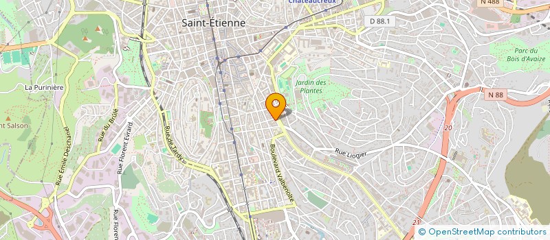 localisation de l'entreprise OPHELIA à SAINT-ETIENNE