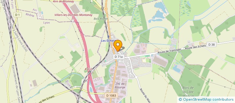 localisation de l'entreprise OPHIO TRANSPORTS à MIRIBEL