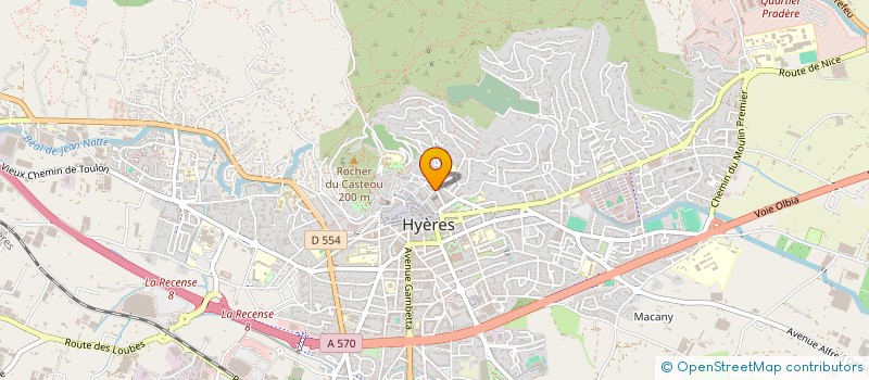 localisation de l'entreprise OPHRANE BEAUTE MINCEUR à HYERES