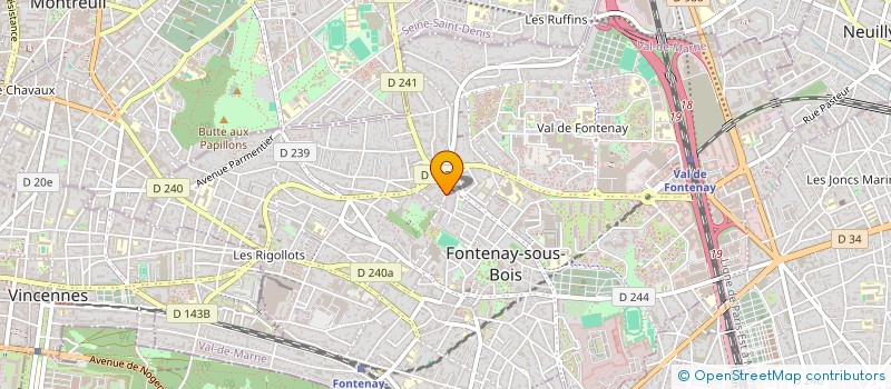 localisation de l'entreprise OPHRYS à FONTENAY-SOUS-BOIS