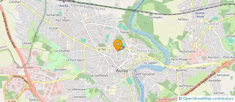 localisation de l'entreprise OPHTALMOLOGICA à AURAY