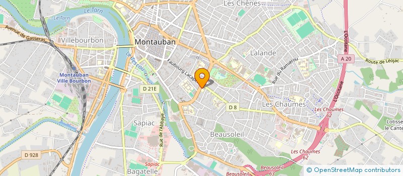 localisation de l'entreprise OPHTALMOLOGIE CLINIQUE HONORE CAVE à MONTAUBAN