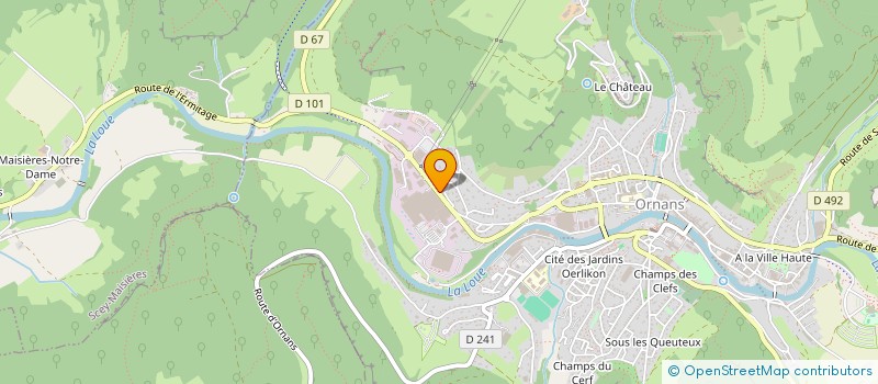 localisation de l'entreprise OPHTALMOLOGIE DE LA VALLEE à ORNANS