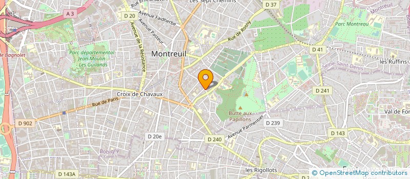 localisation de l'entreprise OPHTALMOLOGIE EST PARISIEN MONTREUIL à MONTREUIL