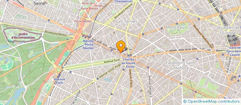 localisation de l'entreprise OPHTALMOLOGIE ETOILE à PARIS