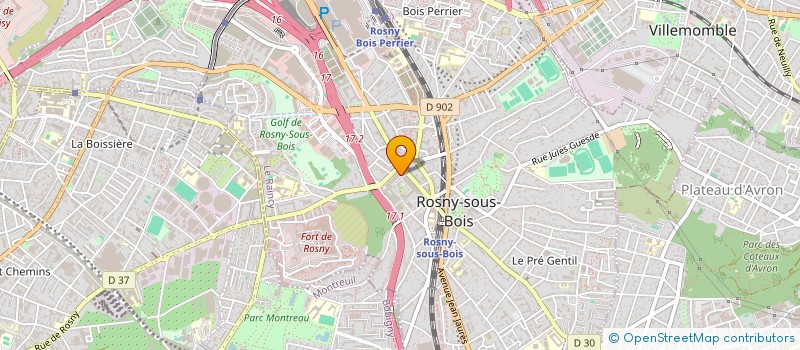 localisation de l'entreprise OPHTALYA ROSNY à ROSNY-SOUS-BOIS