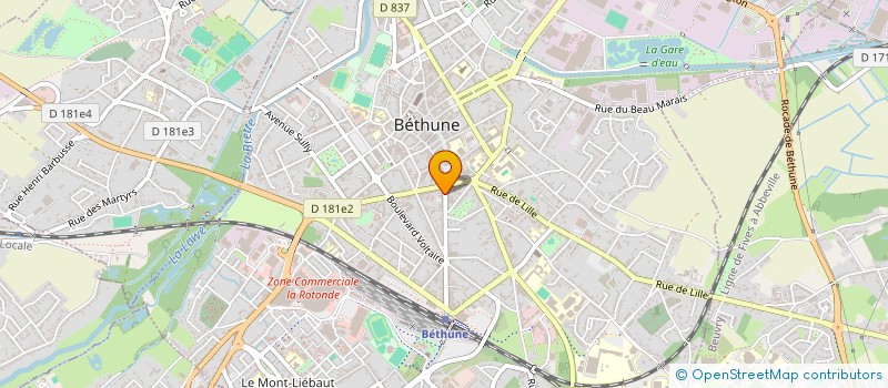 localisation de l'entreprise OPHTAPLUS BETHUNE à BETHUNE