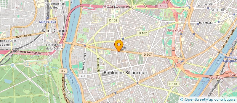 localisation de l'entreprise OPHTAPLUS EST  BOULOGNE-BILLANCOURT