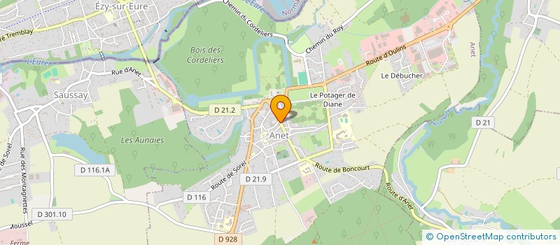 localisation de l'entreprise OPO COMMUNICATION à ANET