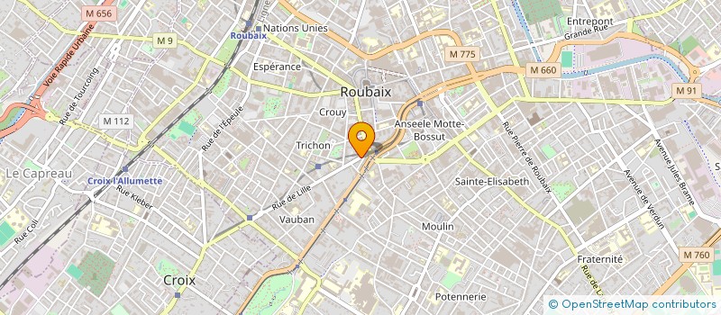 localisation de l'entreprise OPOSSOMM à ROUBAIX