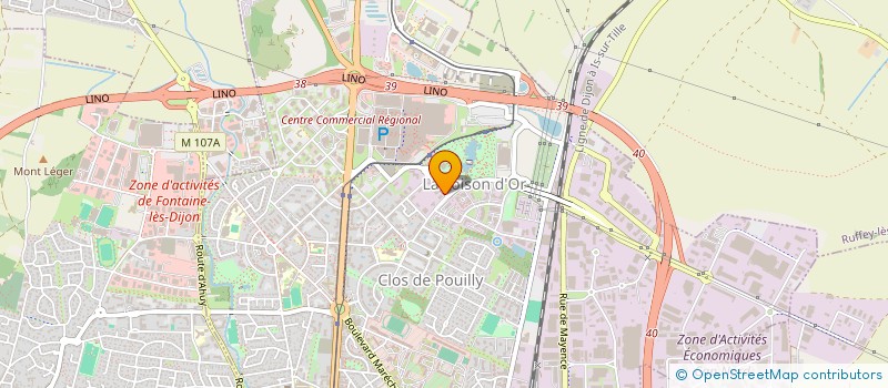 localisation de l'entreprise OPPORTUNITES POUR L'ENTREPRISE CTRE EST à DIJON