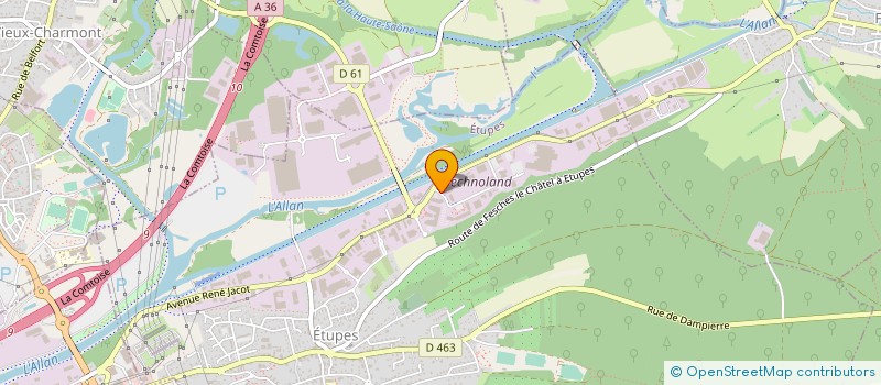 localisation de l'entreprise OPSI INTERNATIONALE à ETUPES