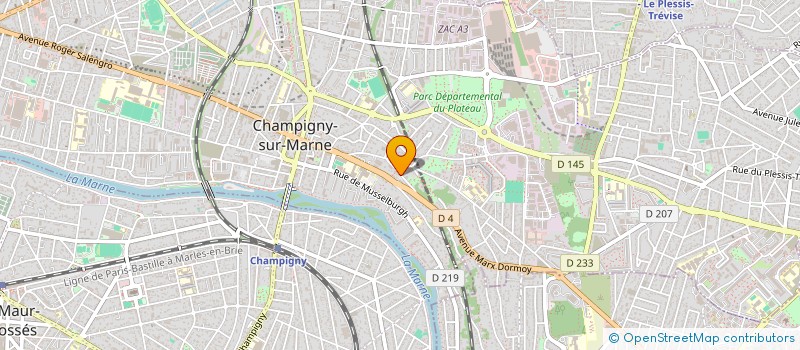localisation de l'entreprise OPTEI à CHAMPIGNY-SUR-MARNE