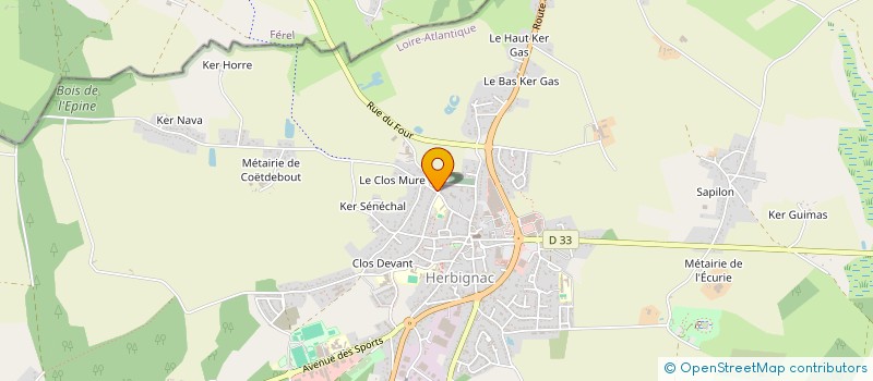 localisation de l'entreprise OPTHELIA IMMO à HERBIGNAC