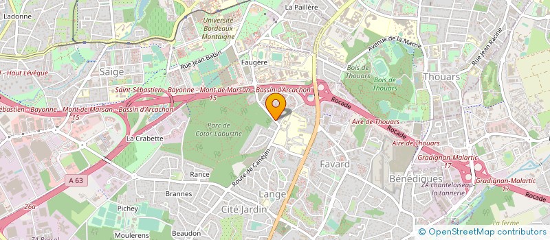 localisation de l'entreprise OPTI COM à GRADIGNAN