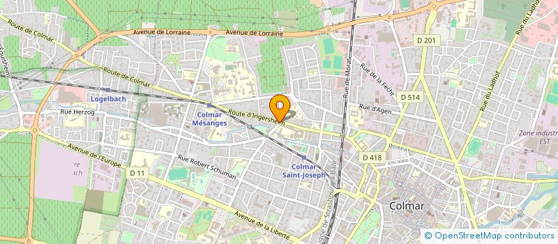 localisation de l'entreprise OPTI-K à COLMAR