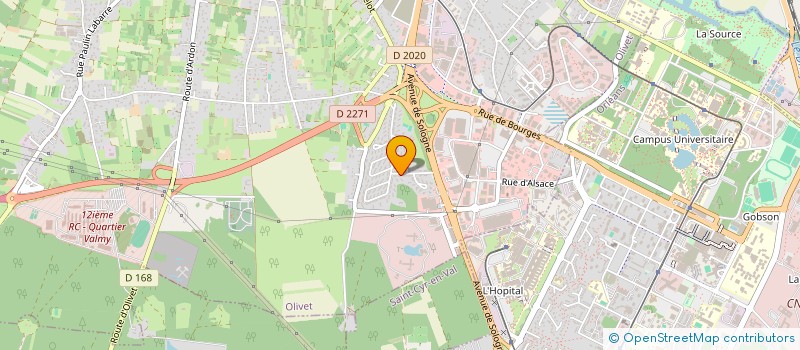 localisation de l'entreprise OPTI-WATT à OLIVET
