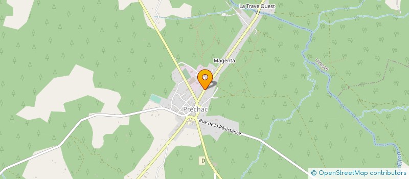 localisation de l'entreprise OPTIBOIS  PRECHAC