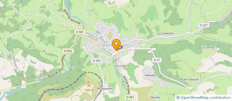 localisation de l'entreprise OPTIC DU VALLON  MARCILLAC-VALLON