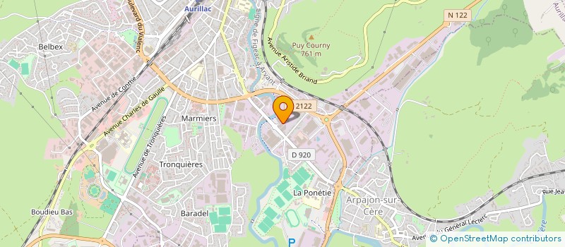 localisation de l'entreprise OPTICA 3 à AURILLAC