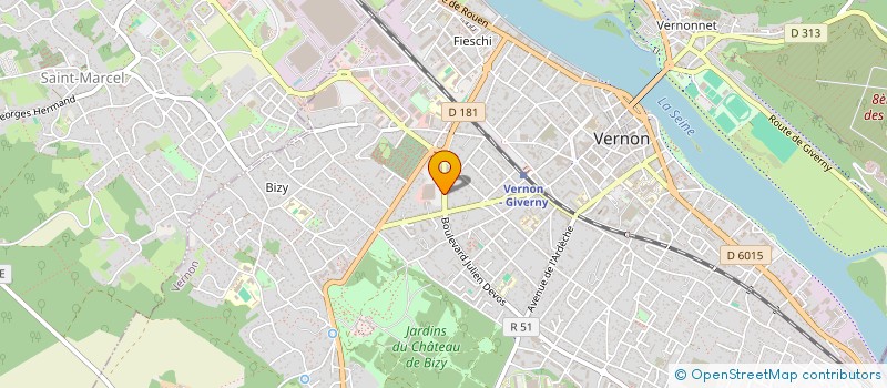 localisation de l'entreprise OPTICAL DREAM VERNON  VERNON