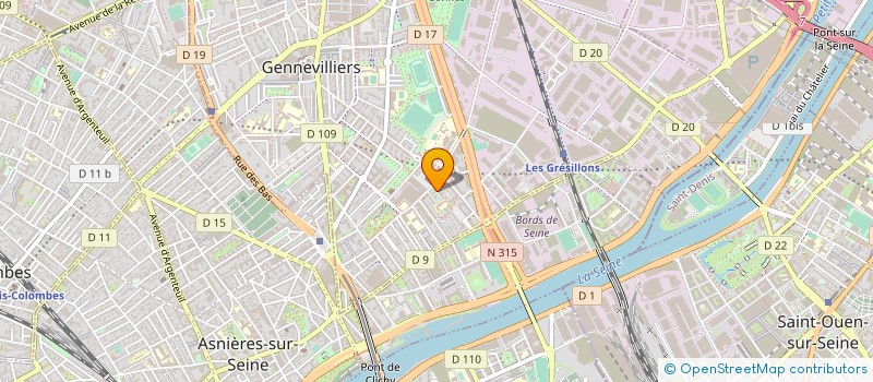 localisation de l'entreprise OPTICAL NETWORKS à GENNEVILLIERS