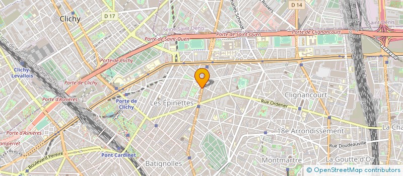 localisation de l'entreprise OPTICAL VISION à PARIS