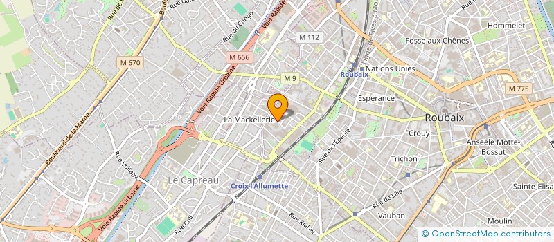 localisation de l'entreprise OPTICAR  ROUBAIX