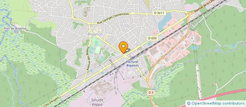 localisation de l'entreprise OPTICOL à BIGANOS