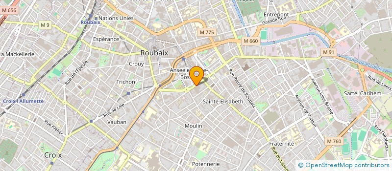 localisation de l'entreprise OPTICOM  ROUBAIX