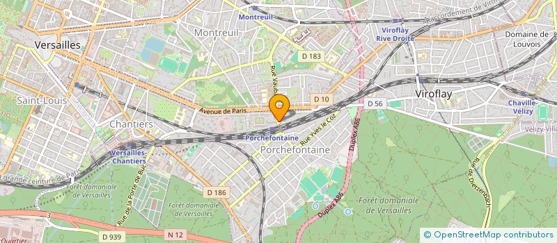 localisation de l'entreprise OPTICORE à VERSAILLES